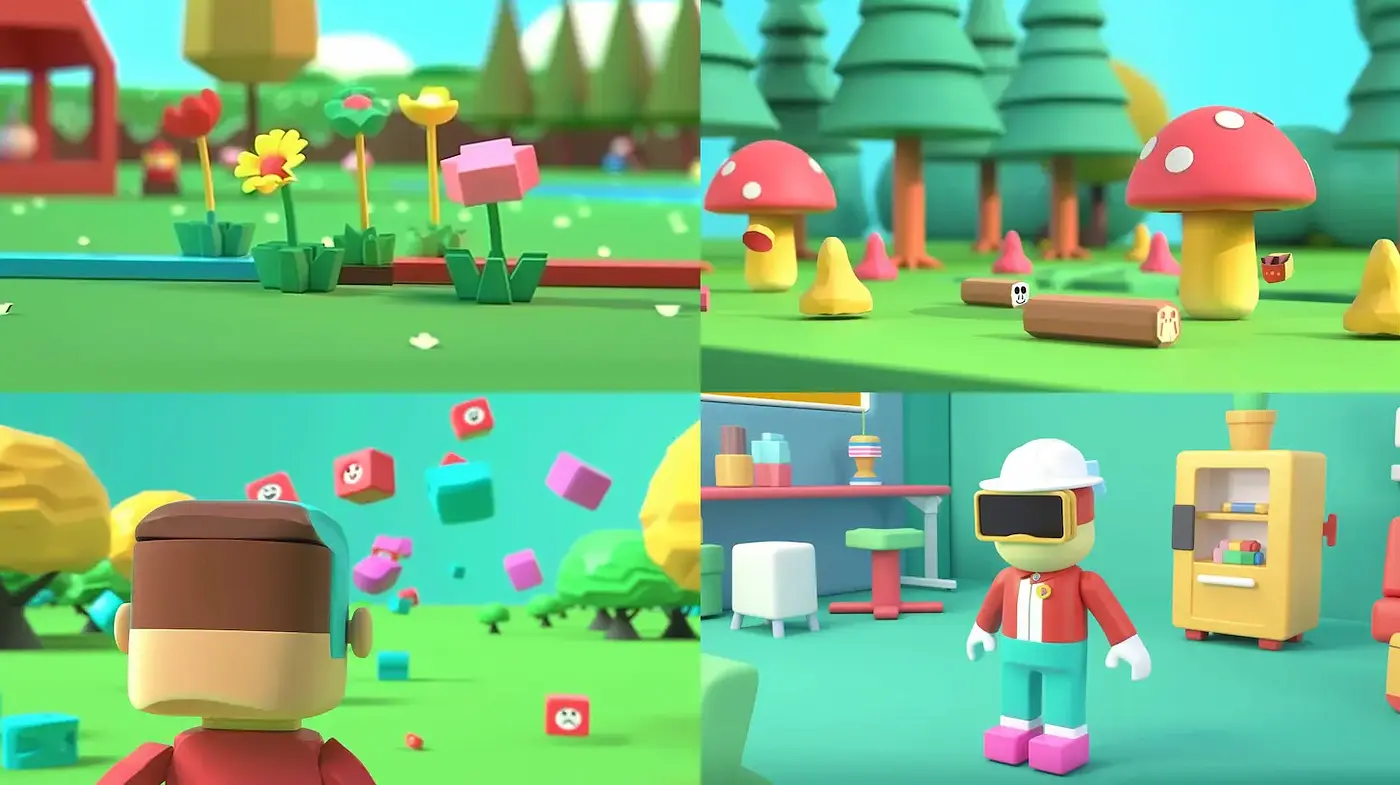 Playful and vibrant 3D cartoon-inspired style with whimsical elements - Midjourney sref style