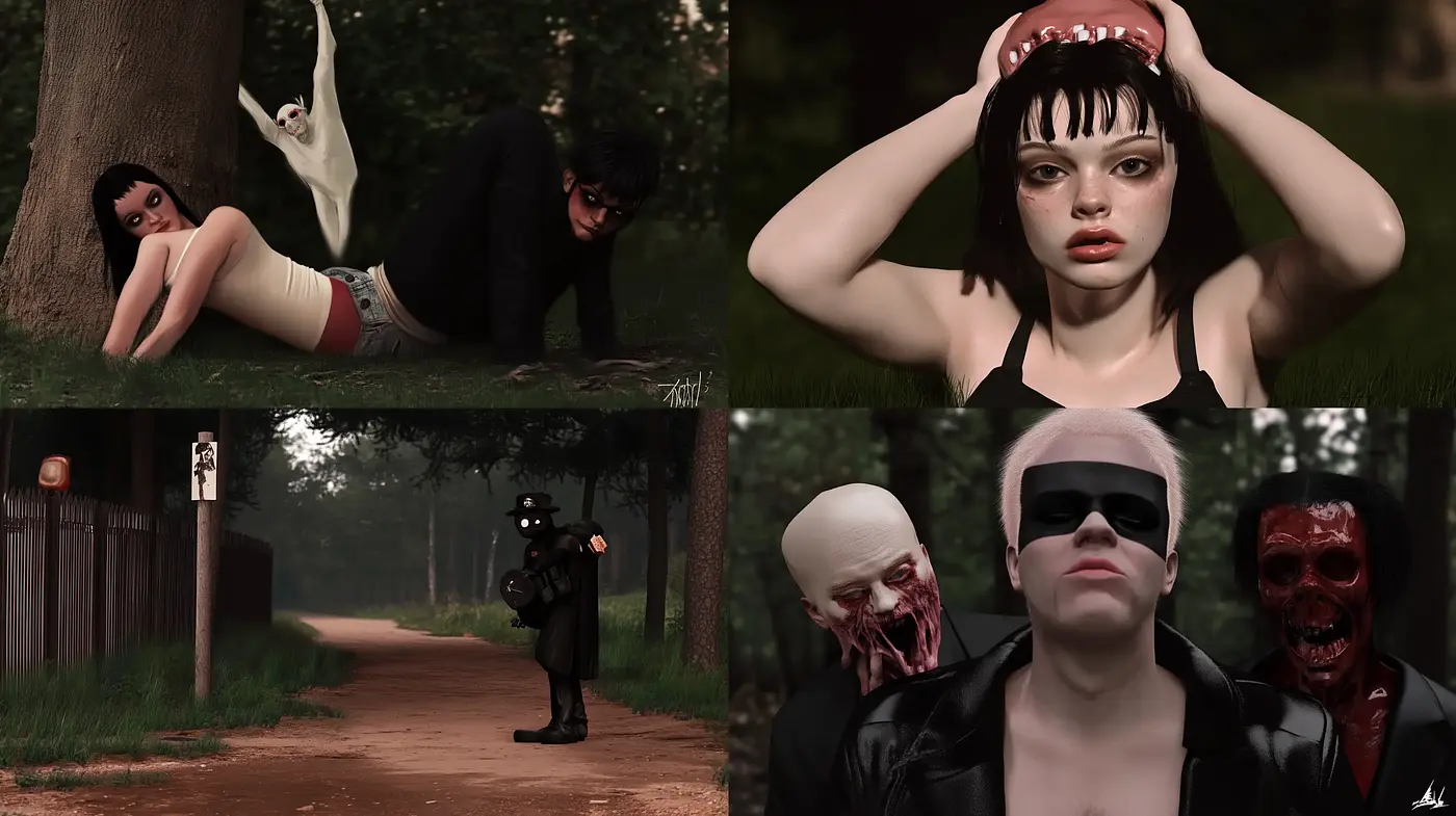 Surreal Cinematic Realism with a Dark Twist - Midjourney sref style