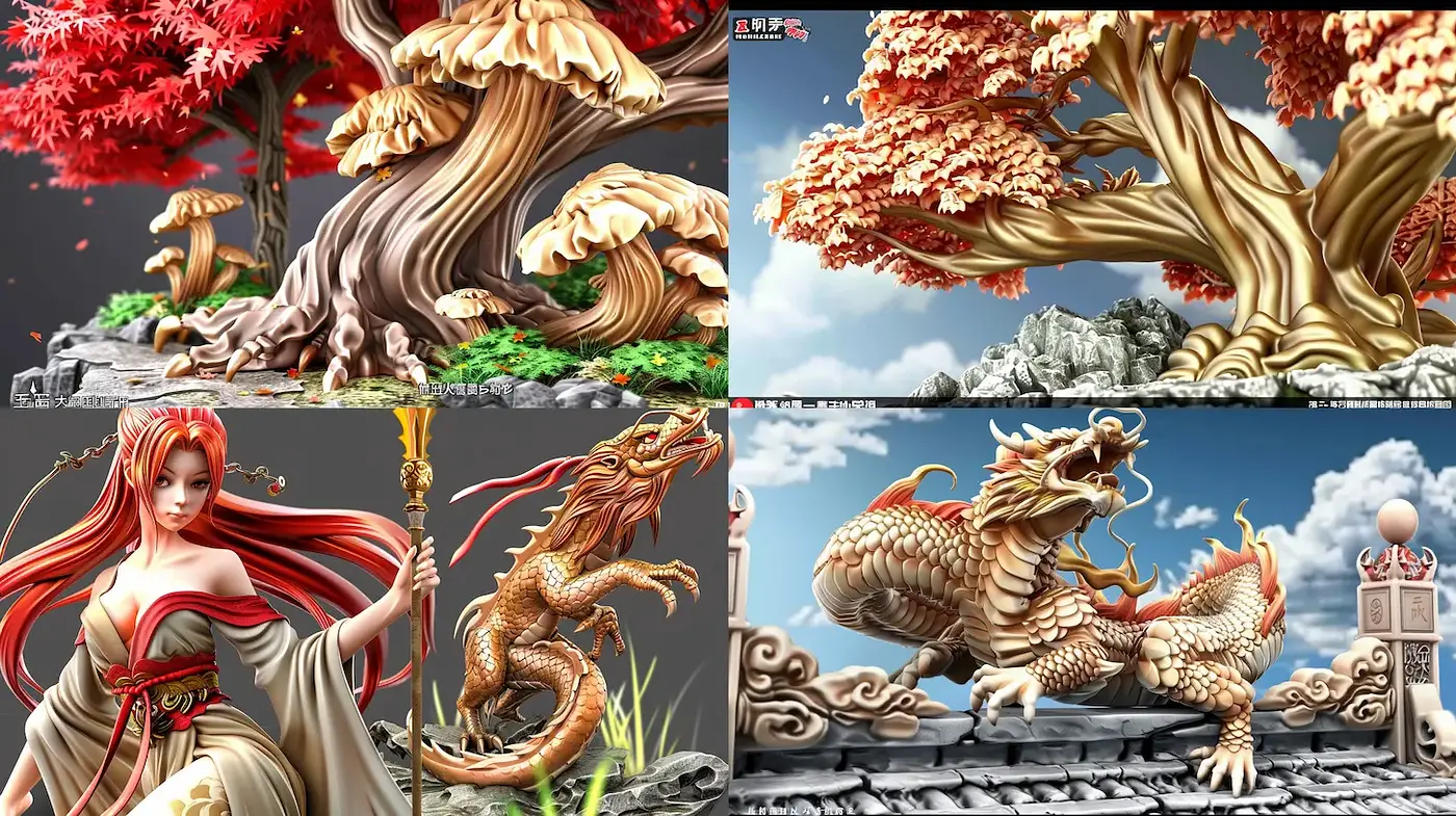 Fantasy-inspired artistic expression with intricate detailing and vibrant elements - Midjourney sref style