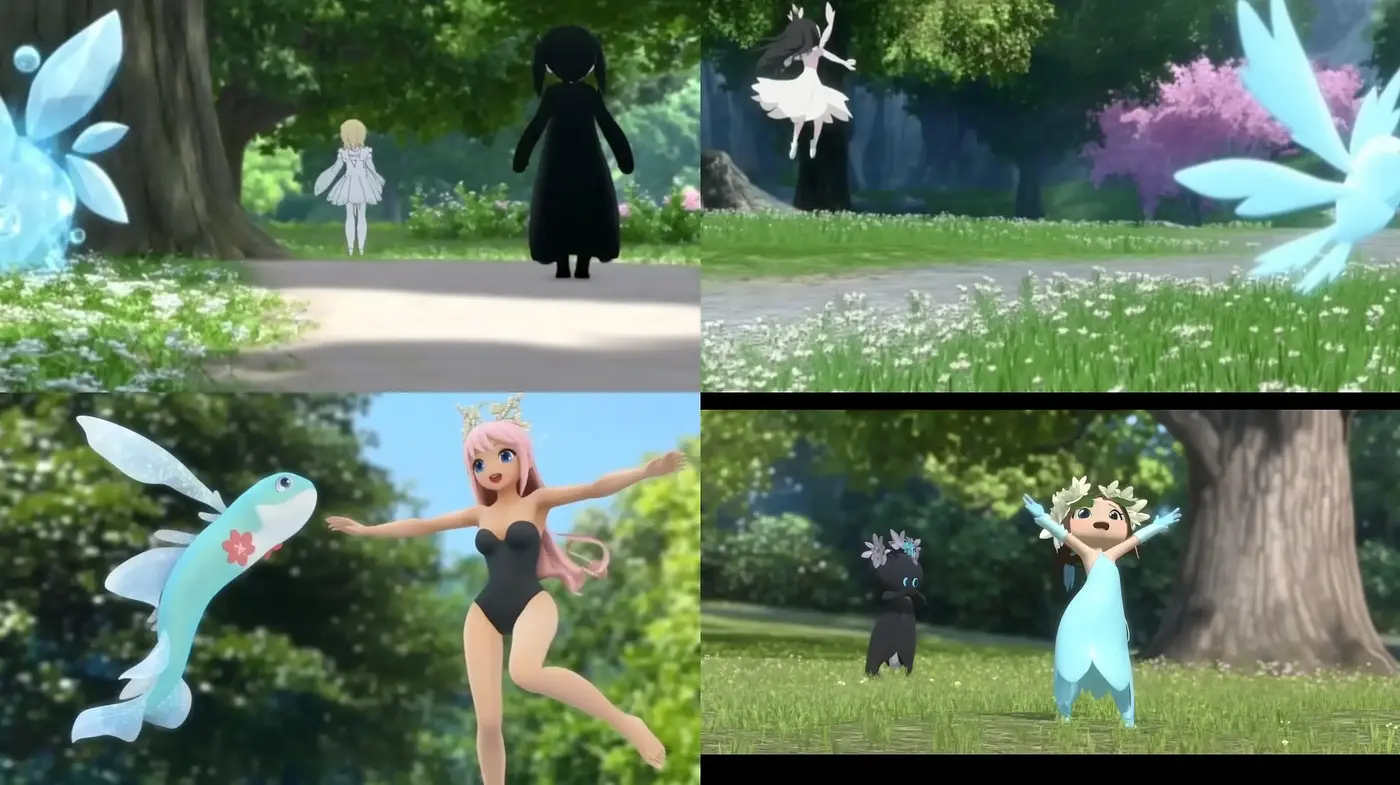 Harmonious Serenity in Anime-Inspired Pastoral Scenes - Midjourney sref style