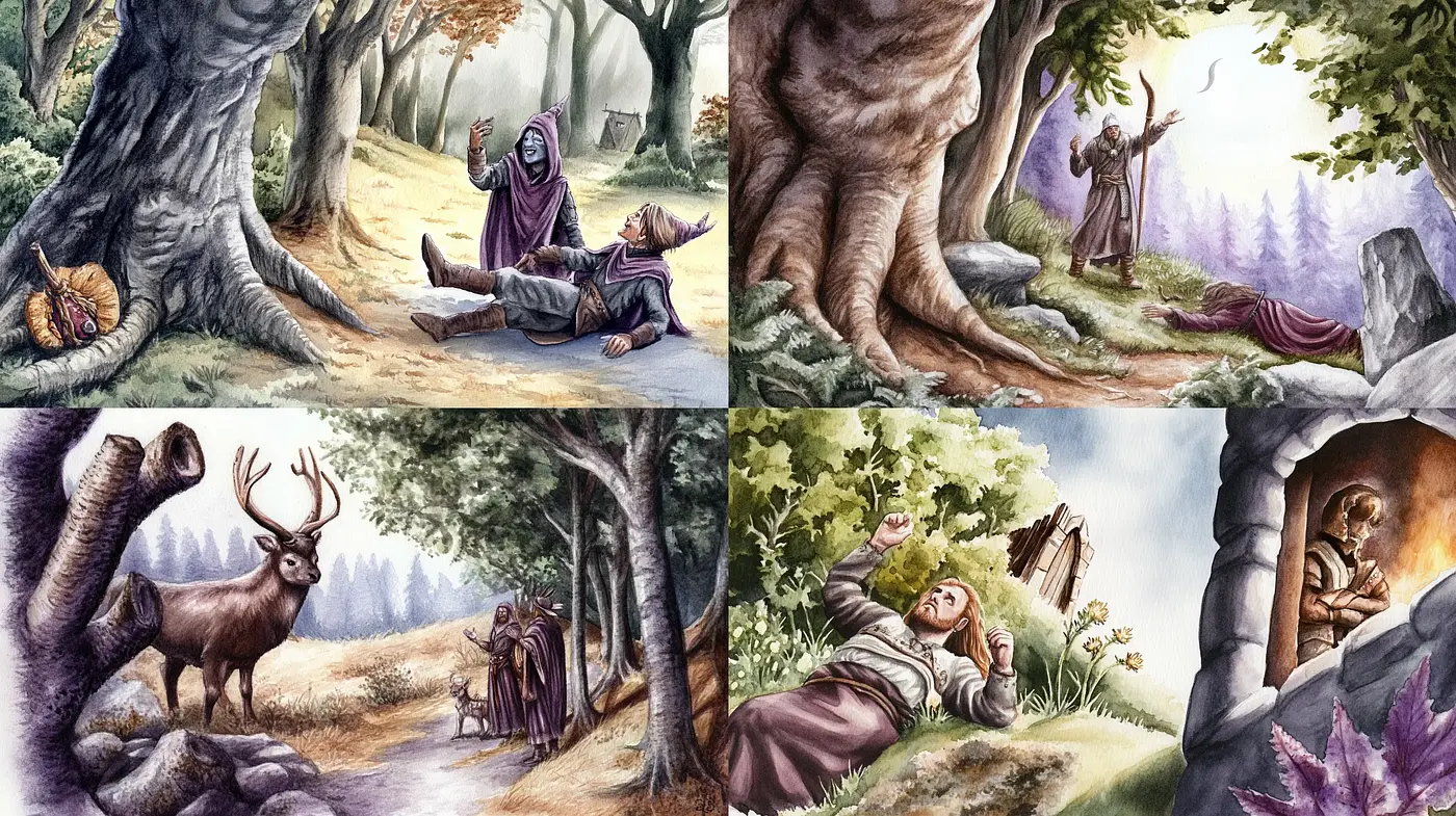 Enchanted Forest Chronicles: A Tapestry of Mythical Storytelling - Midjourney sref style