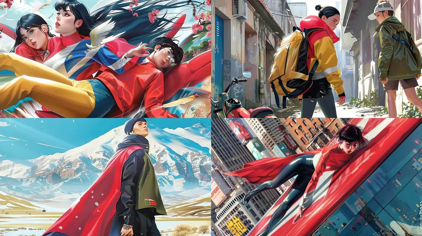 Dynamic Anime-Inspired Visions with a Vivid Colorscape - Midjourney sref style