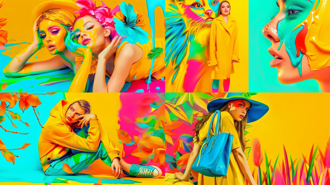Vibrant Expressionism with Surreal Pop Art Overtones - Midjourney sref style