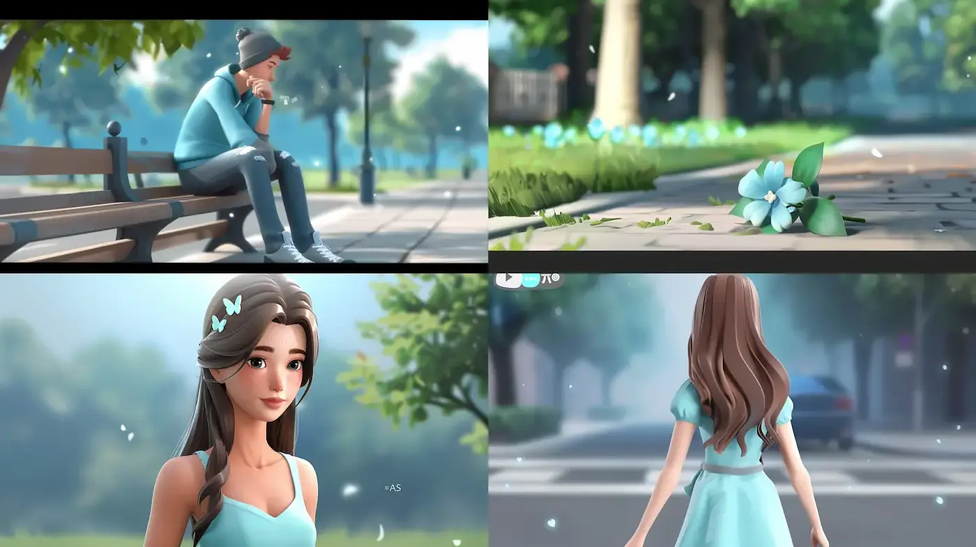 Idealized Digital Realism with Soft Color Accents in a Serene Environment - Midjourney sref style