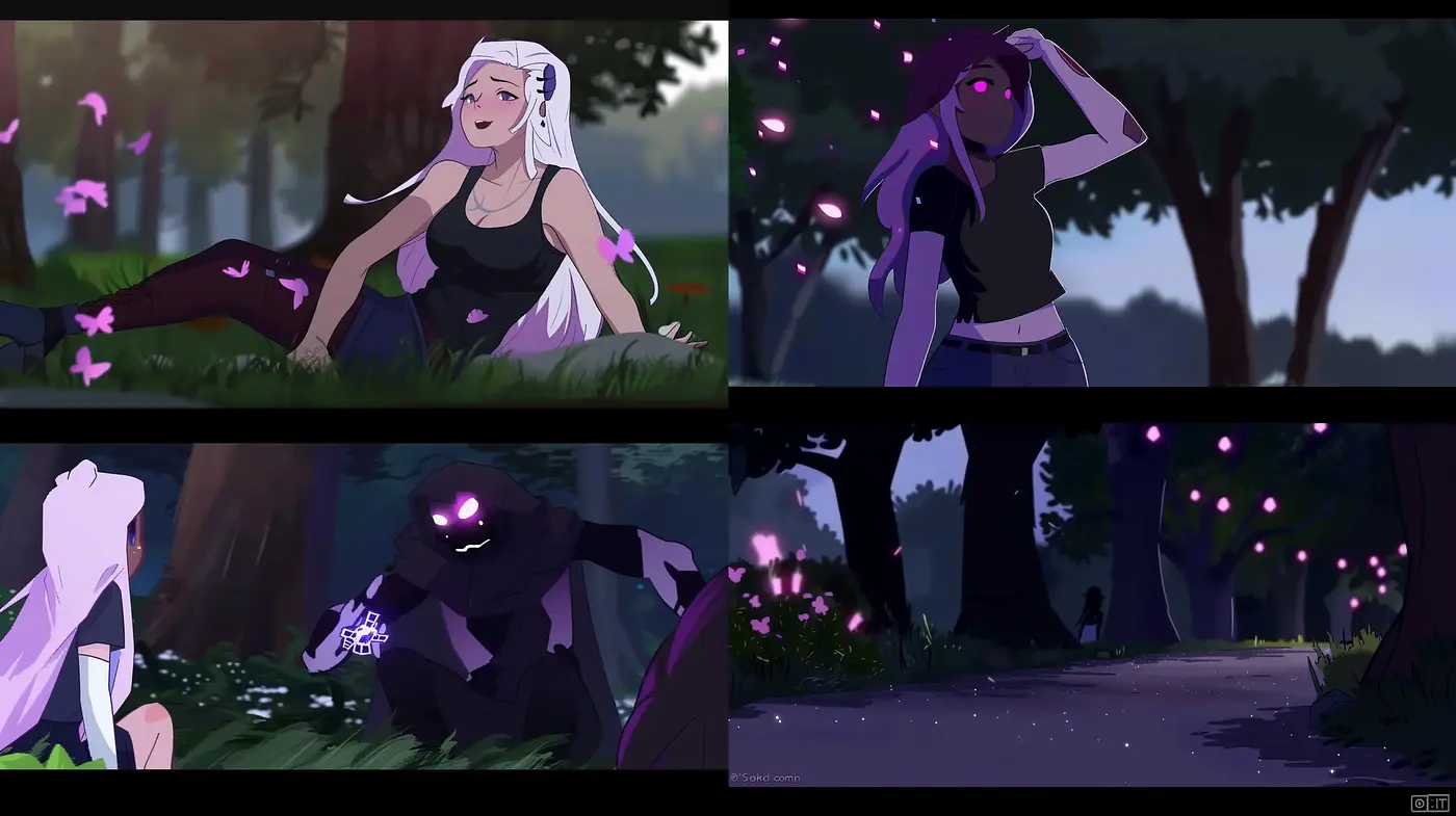 Twilight Serenity in Anime-Inspired Digital Paintings - Midjourney sref style