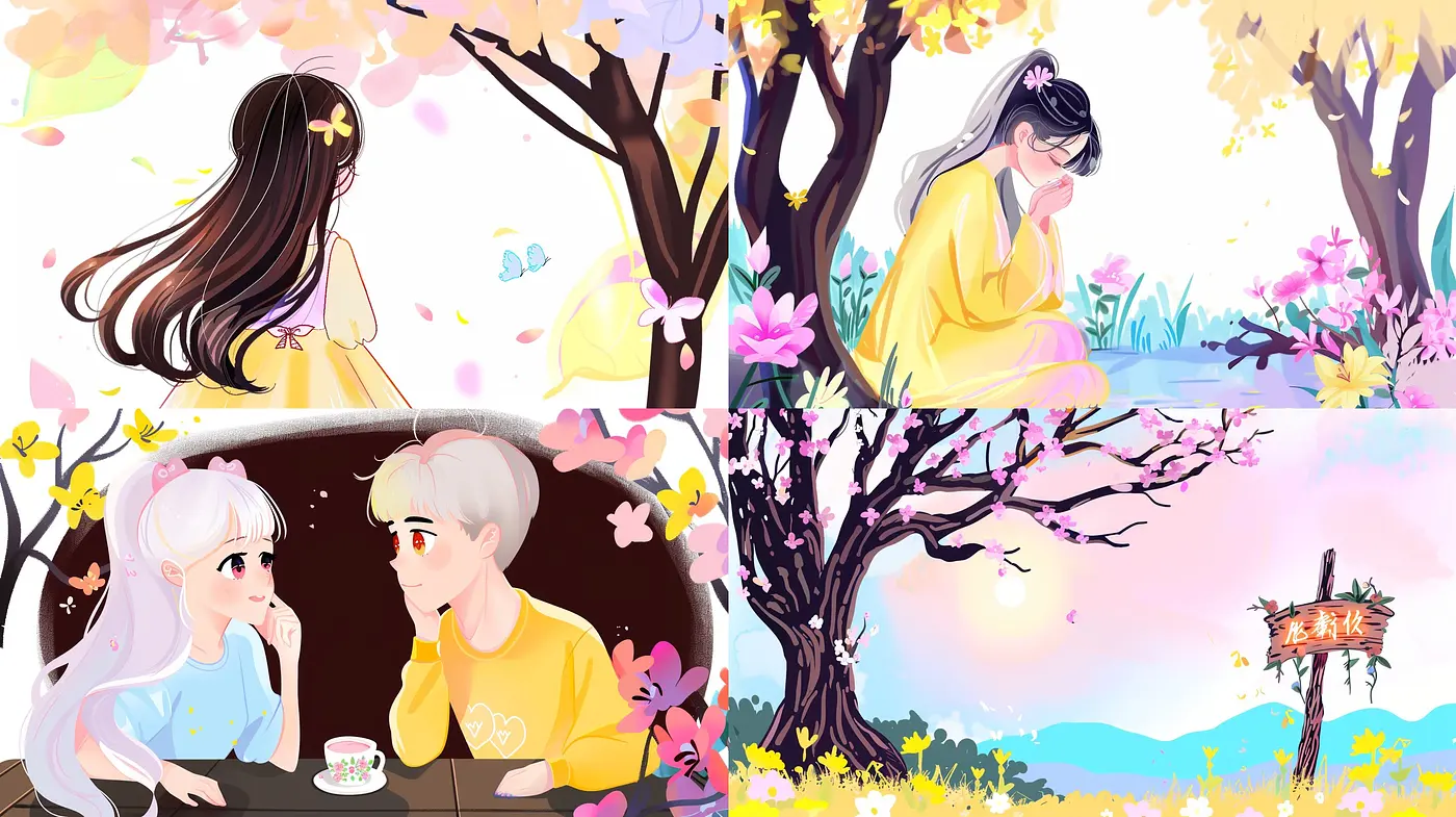 Pastel Dreamscape: A Whimsical Journey Through Soft-Hued Illustrative Wonder - Midjourney sref style