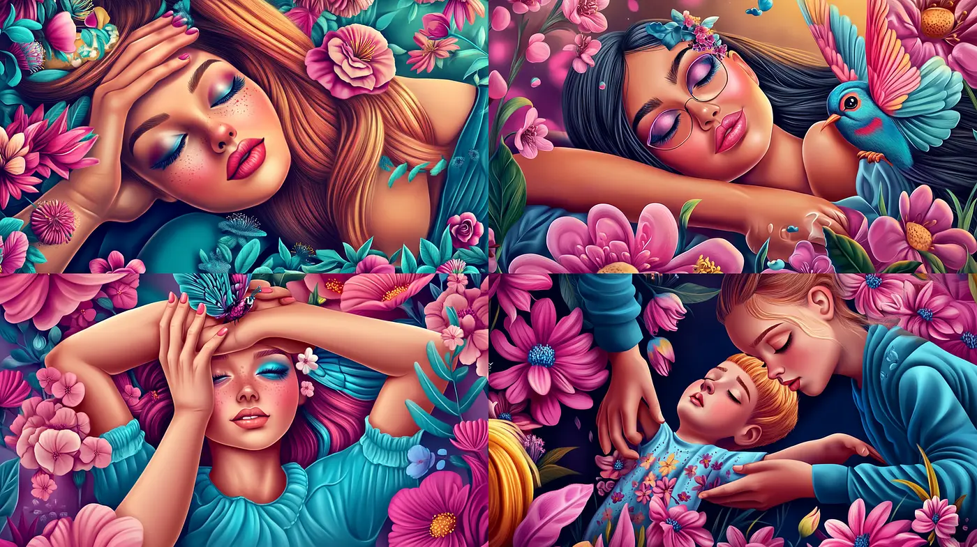 Lush Floral Dreamscapes with a Whimsical Touch - Midjourney sref style