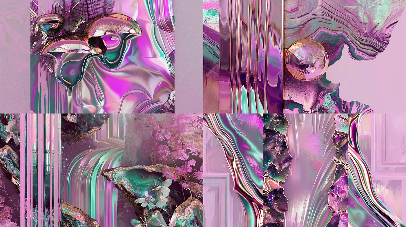 Luminous Psychedelic Flow: An Exploration of Fluid Abstraction - Midjourney sref style