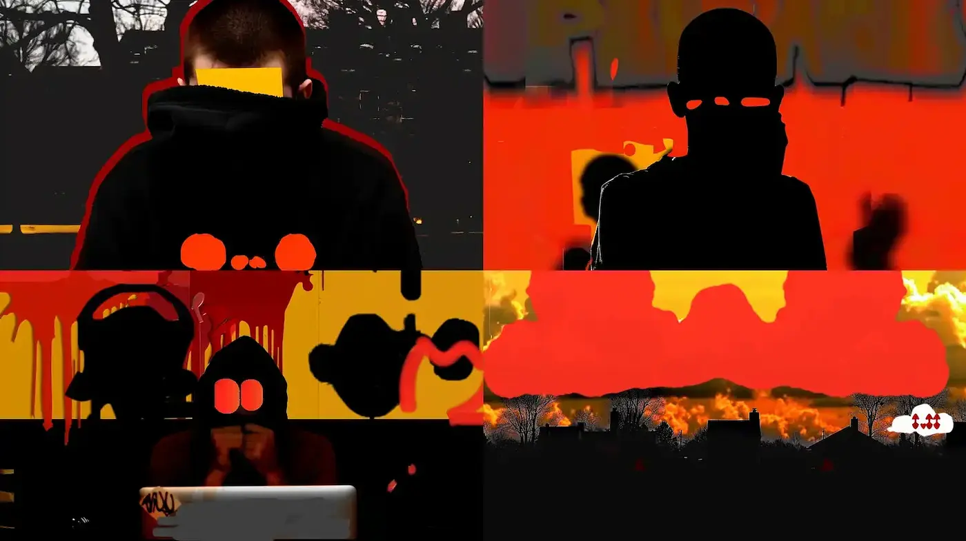 Abstract and Dynamic Visuals with Bold Color Contrasts - Midjourney sref style