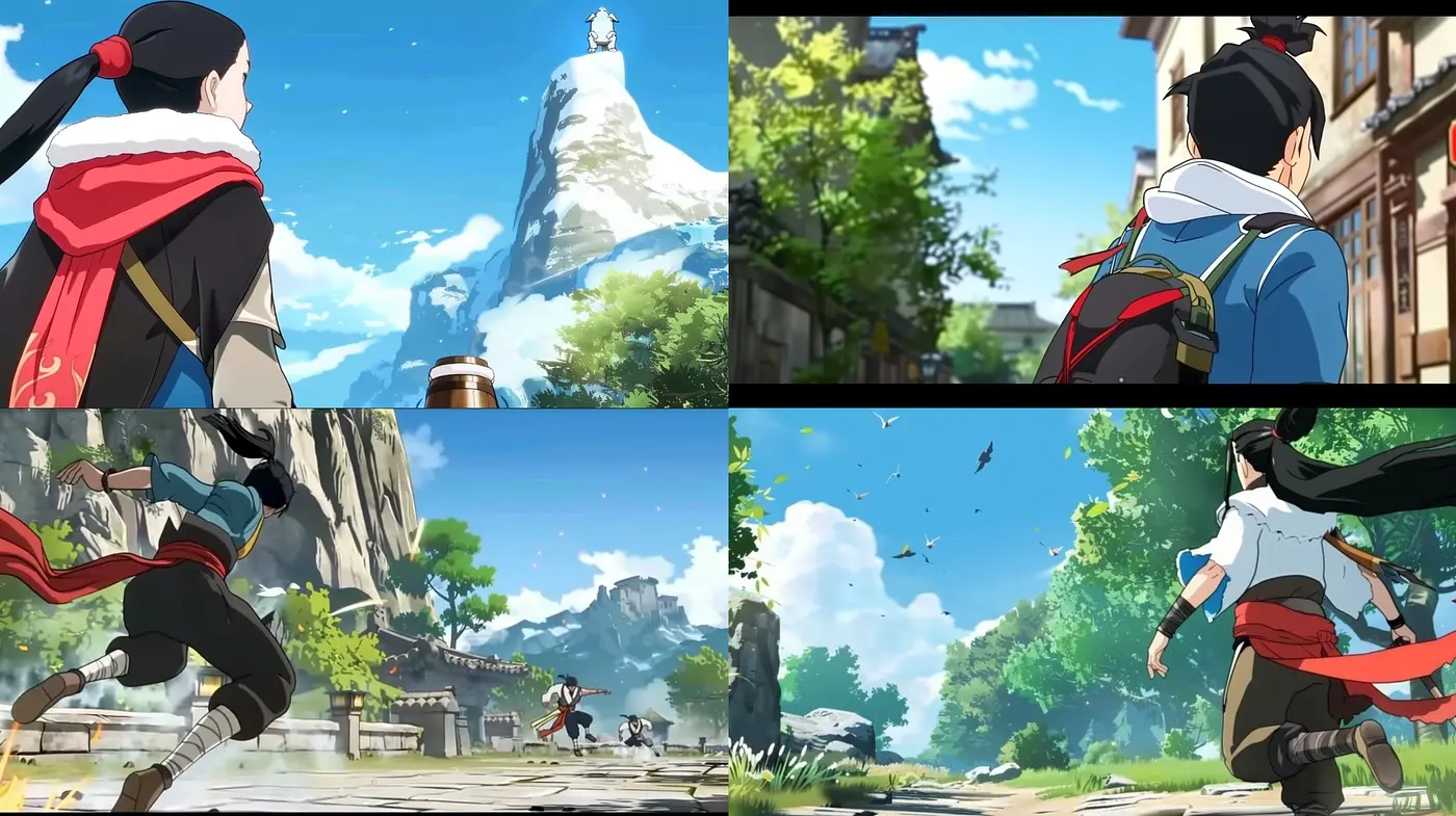 Ethereal Pastel Vistas in Anime-Inspired Panorama - Midjourney sref style