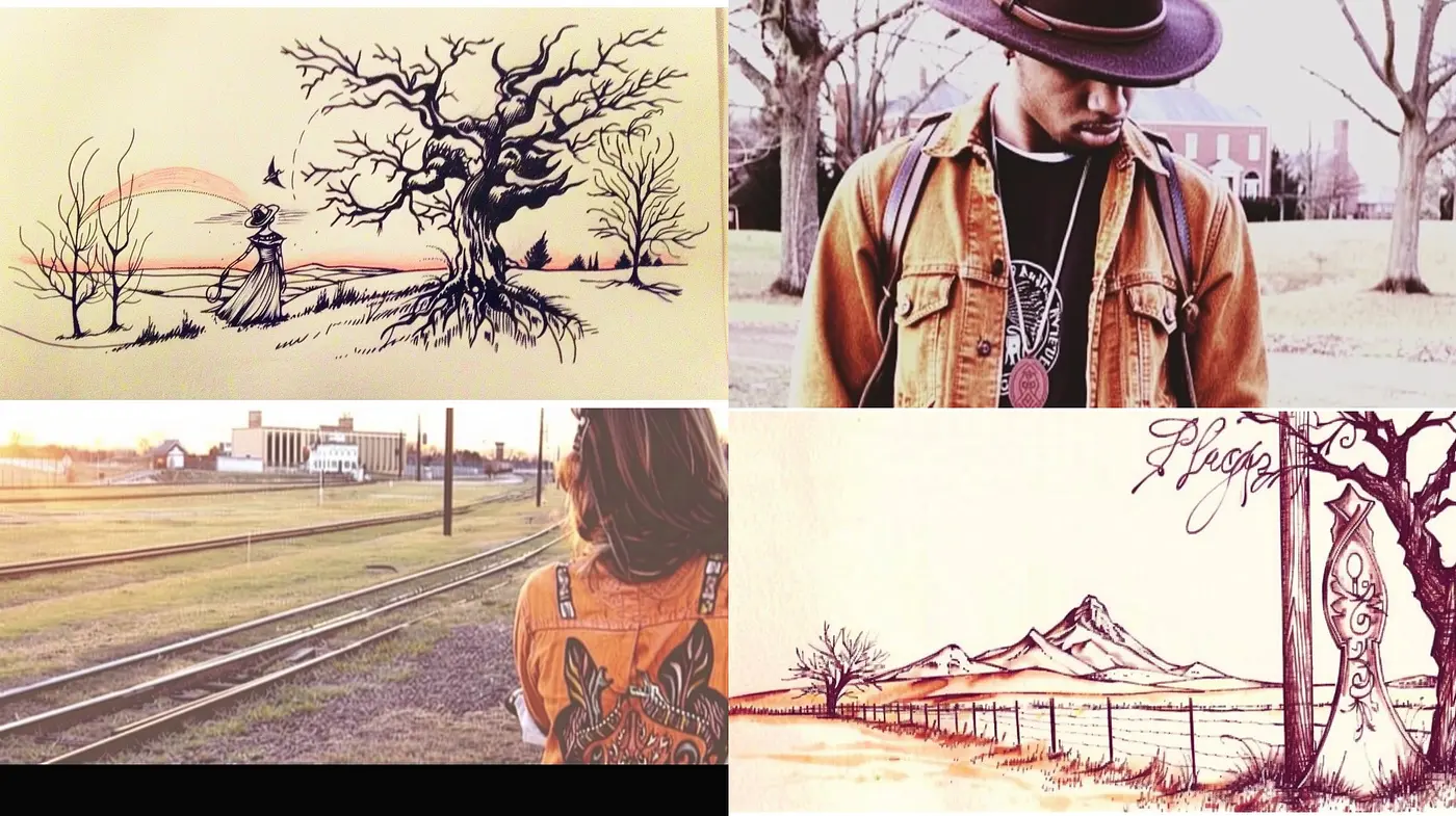Warm Sepia Tones and Ink Sketch Texture Across Diverse Subjects - Midjourney sref style