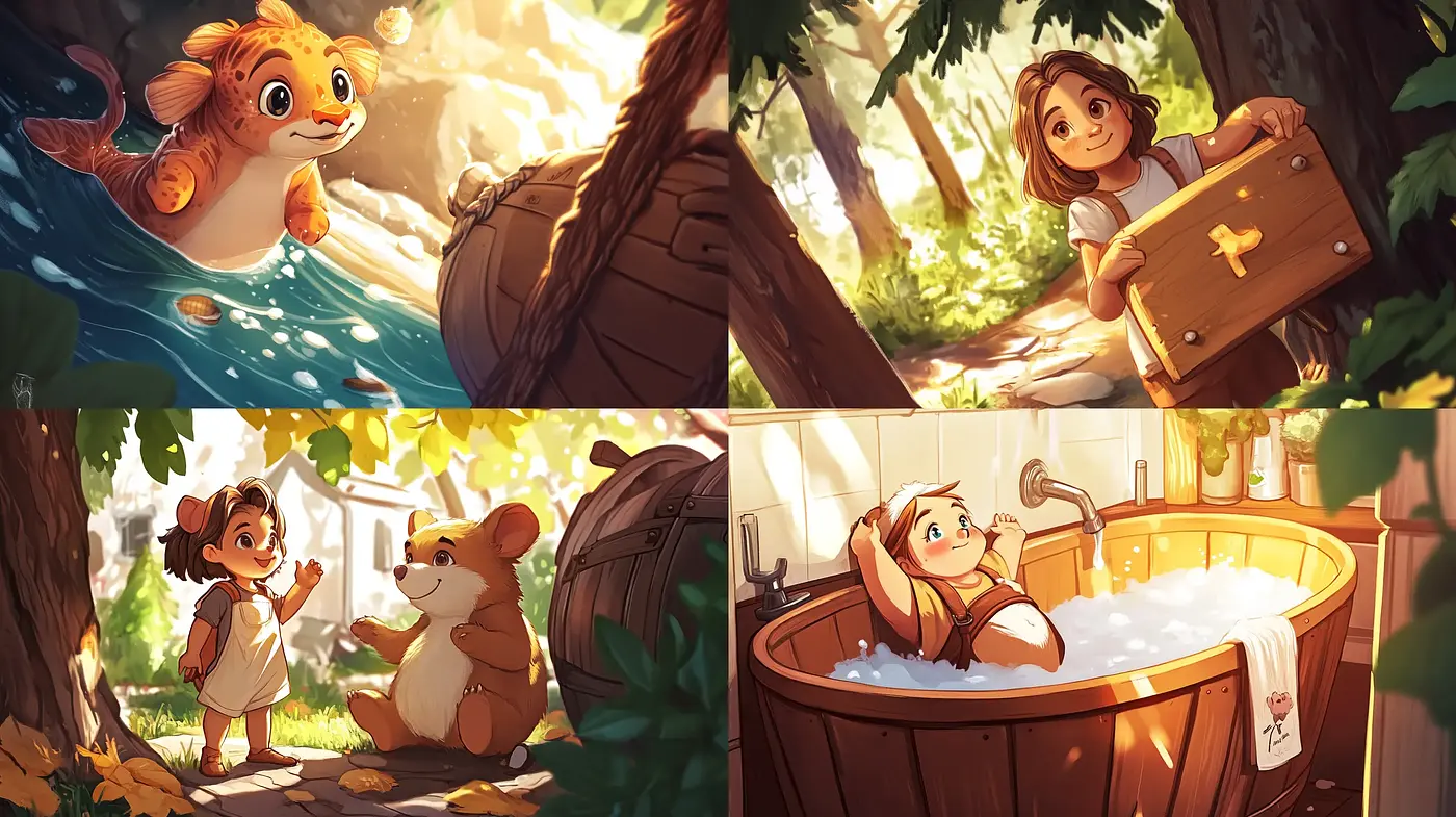 Warm and Luminous Storybook Illustrations - Midjourney sref style