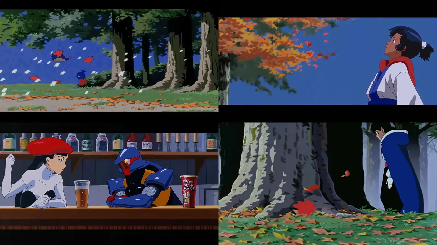 Autumnal Serenity in Stylized Anime Landscapes - Midjourney sref style