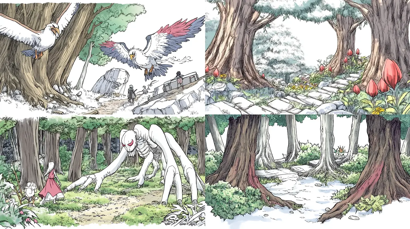 Enchanted Forest Whimsy: A Visual Narrative of Mystique and Nature - Midjourney sref style
