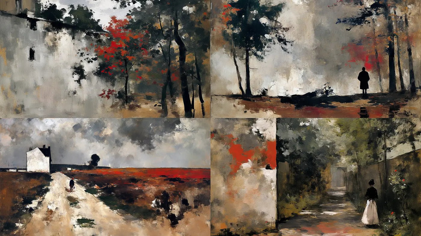 Ethereal Brushstrokes of Time: A Consistent Melange of Vintage and Impressionistic Elegance - Midjourney sref style