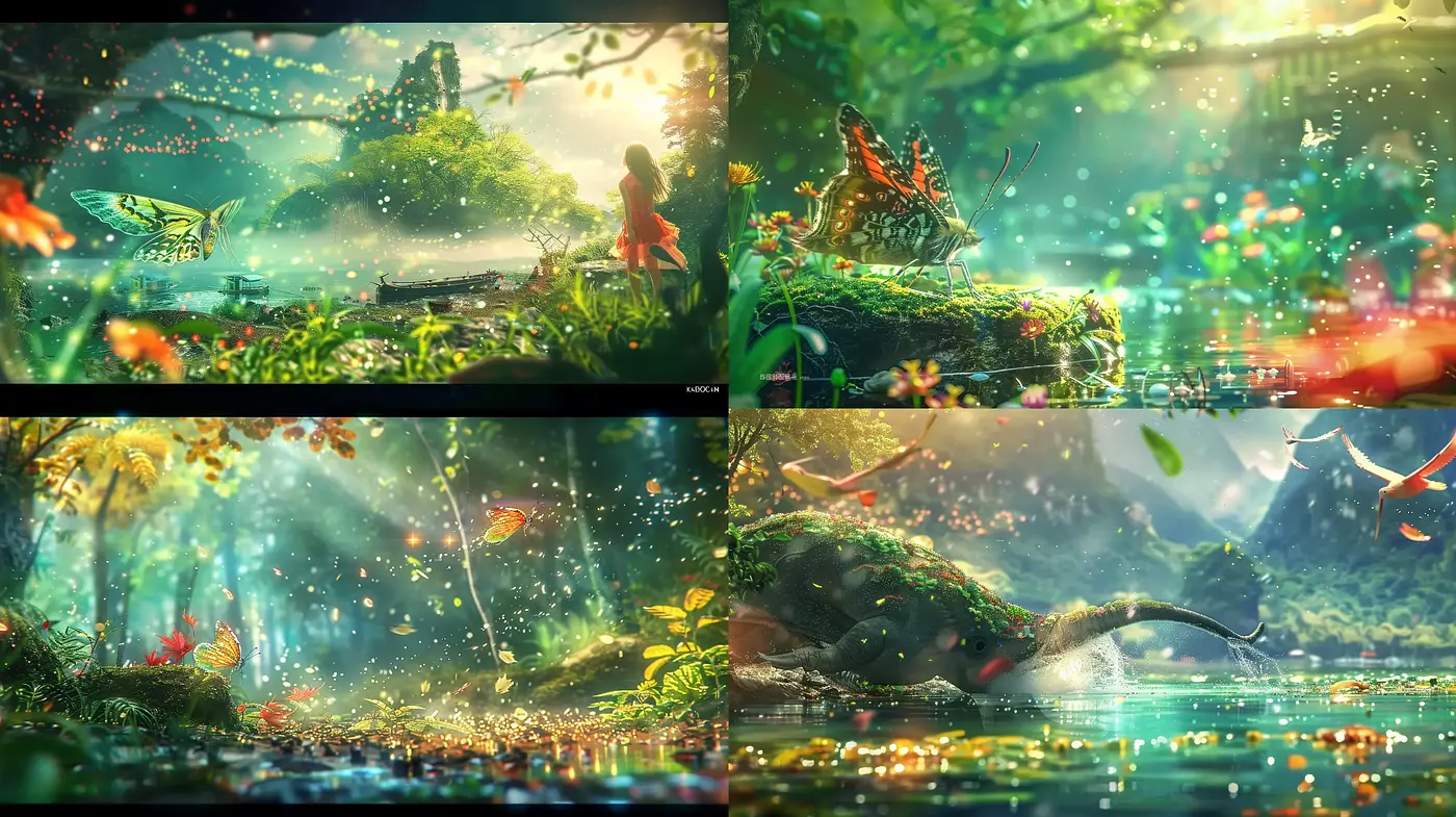 Enchanted Ethereal Forests: A Study in Vivid Colors and Dreamlike Atmospheres - Midjourney sref style