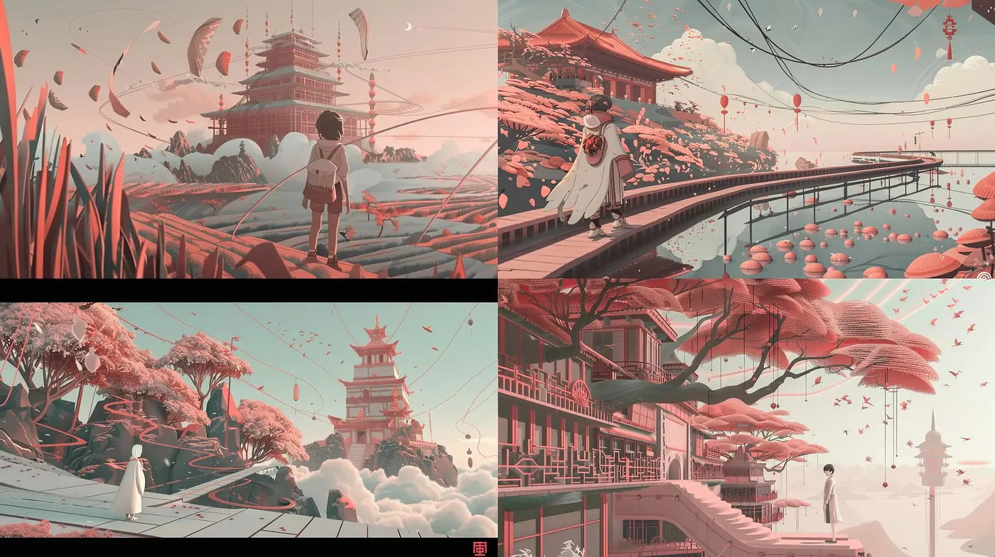 Serene Sepia-Toned Dreamscapes: An Homage to Tranquil Visions and Vintage Illustration Styles - Midjourney sref style