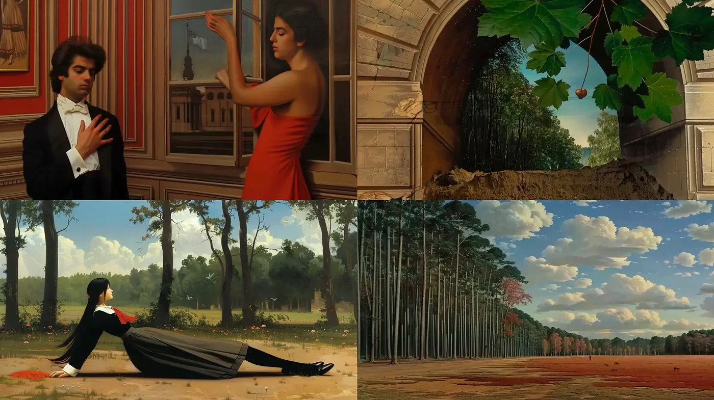 Ethereal Timelessness: A Harmonious Blend of Classic Realism and Dreamscapes - Midjourney sref style