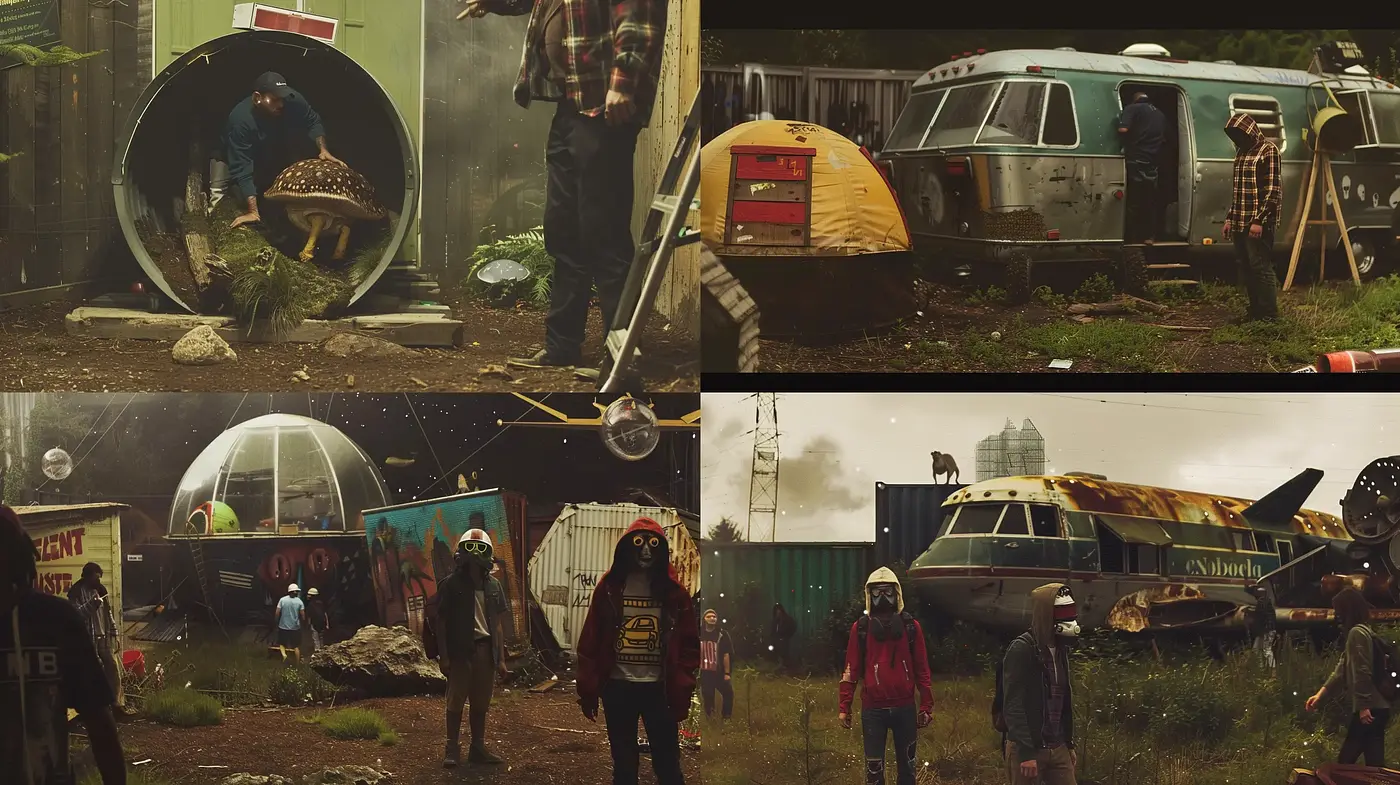 Post-Apocalyptic Vignettes: A Sombre Exploration of Survivalism - Midjourney sref style