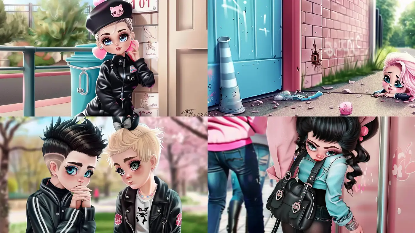 Consistently Stylized Youthful Urban Fantasy with Pastel Tones - Midjourney sref style