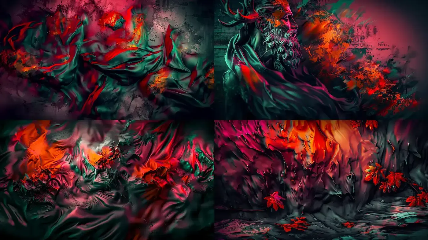 Vibrant and Dynamic Imagery with Dramatic Textures - Midjourney sref style