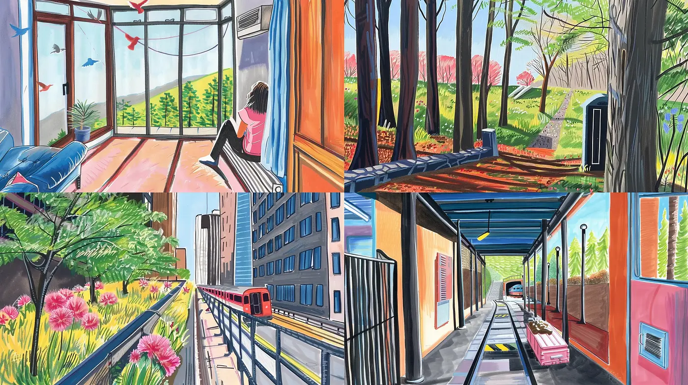 Vibrant Storybook Vistas: A Journey Through Stylized Urban Landscapes - Midjourney sref style