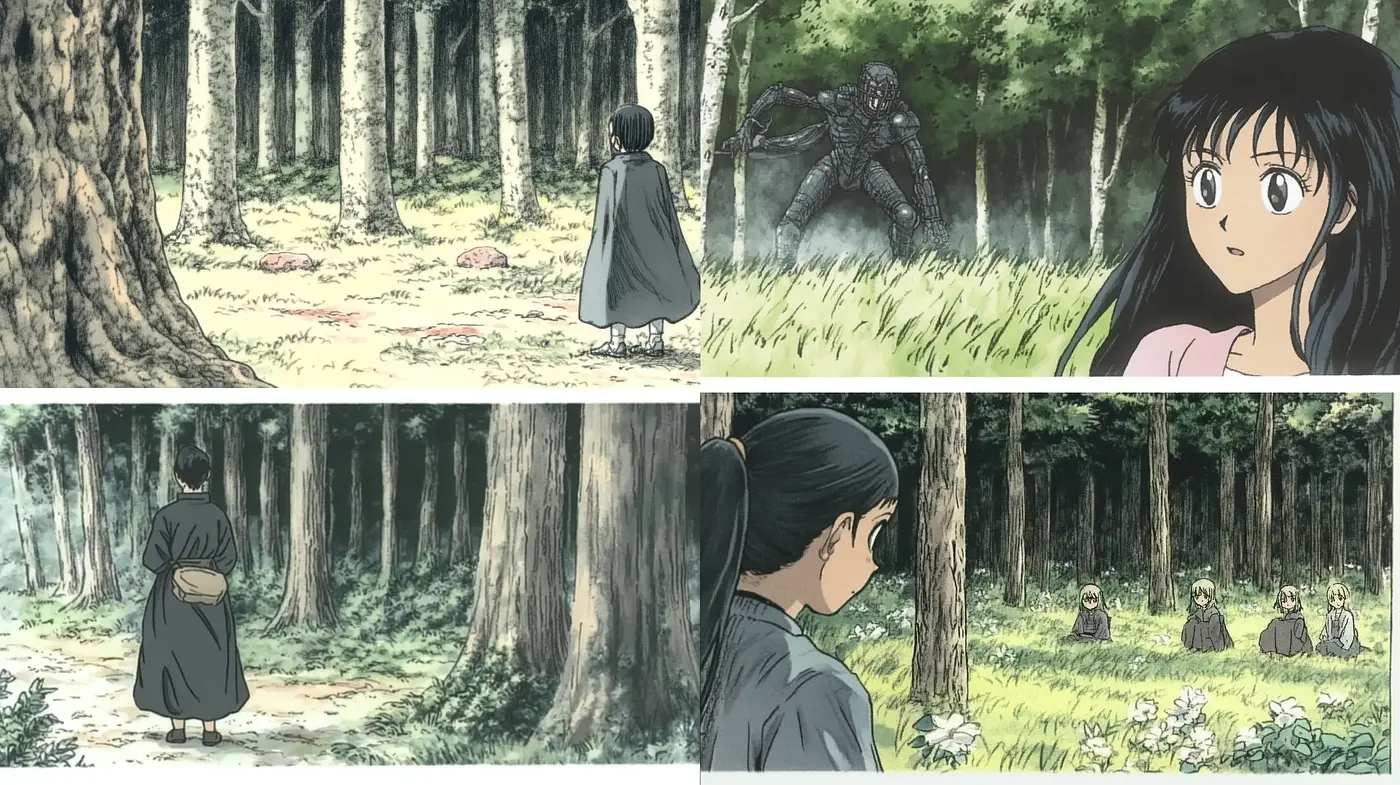 Whimsical Ghibli-esque Enchantment in Natural Hues - Midjourney sref style