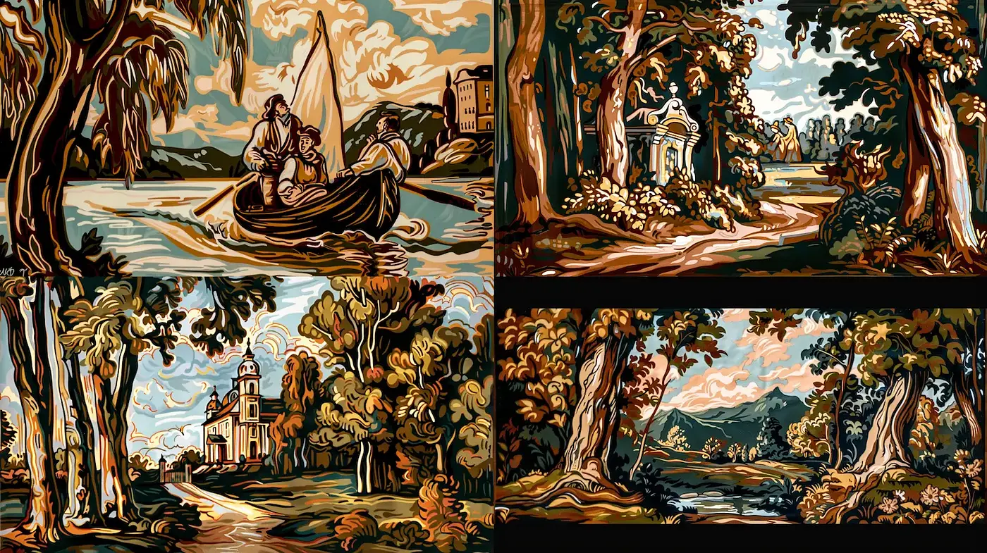 Stylized Natural Landscapes with a Touch of Whimsy - Midjourney sref style
