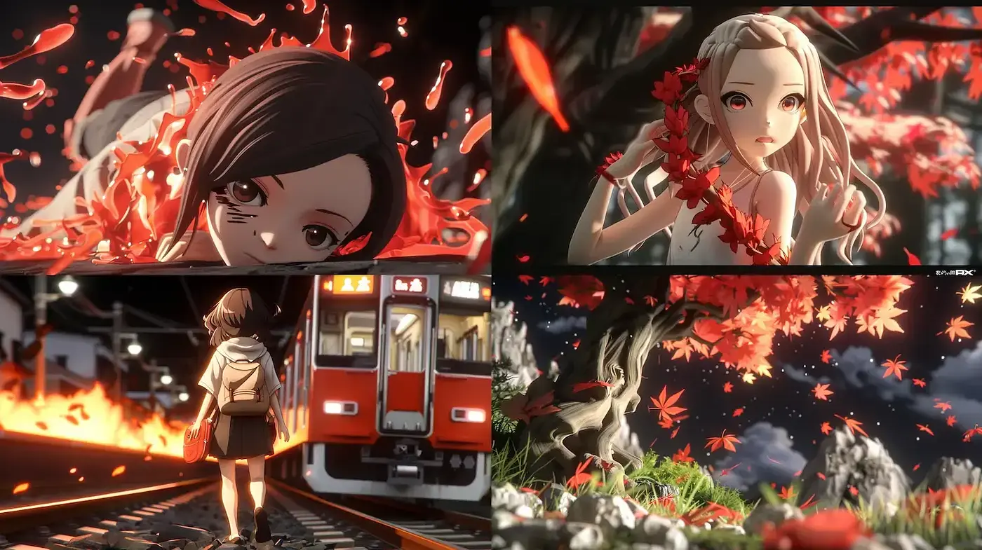 Ephemeral Autumn Symphony in Anime Essence - Midjourney sref style