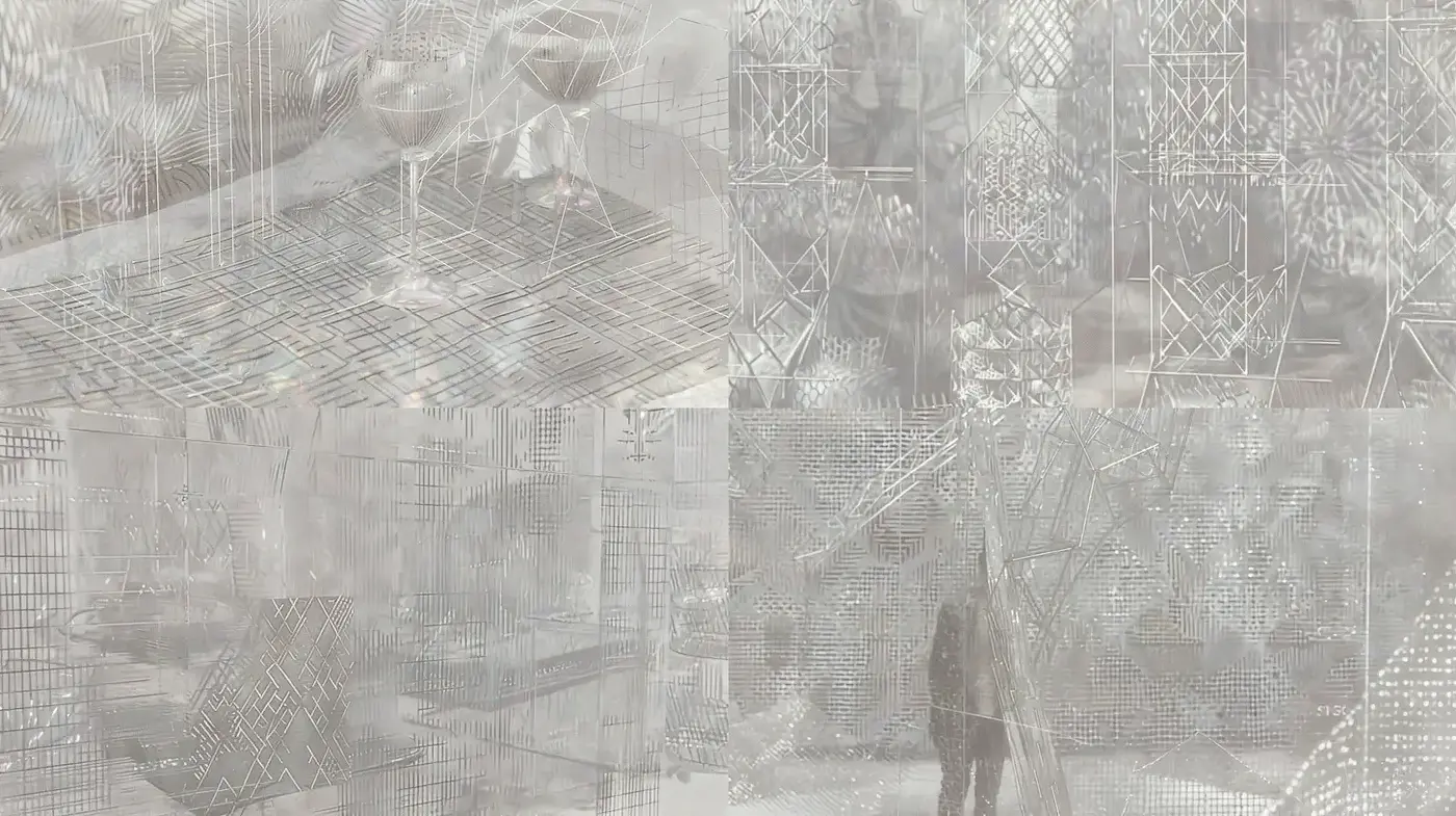 Geometric Minimalism with Ethereal Transparency - Midjourney sref style