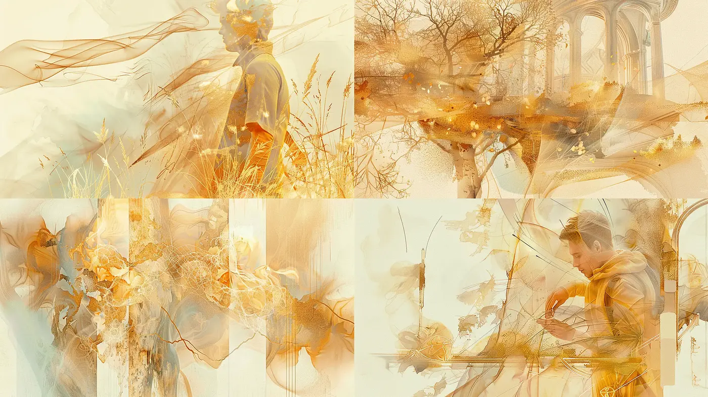 Ethereal Autumn Dreamscapes with Gossamer Textures - Midjourney sref style