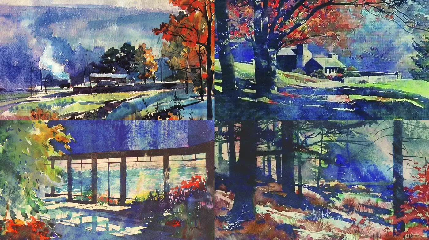 Luminous Expressionist Reverie in Vivid Watercolors - Midjourney sref style