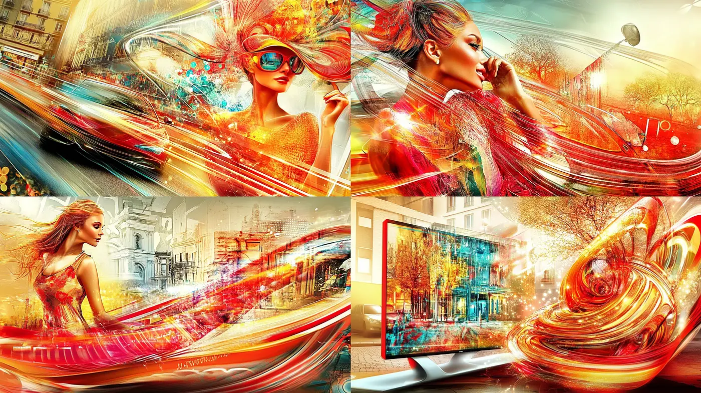 Dynamic Verve of Abstract Expressionist Digital Art - Midjourney sref style