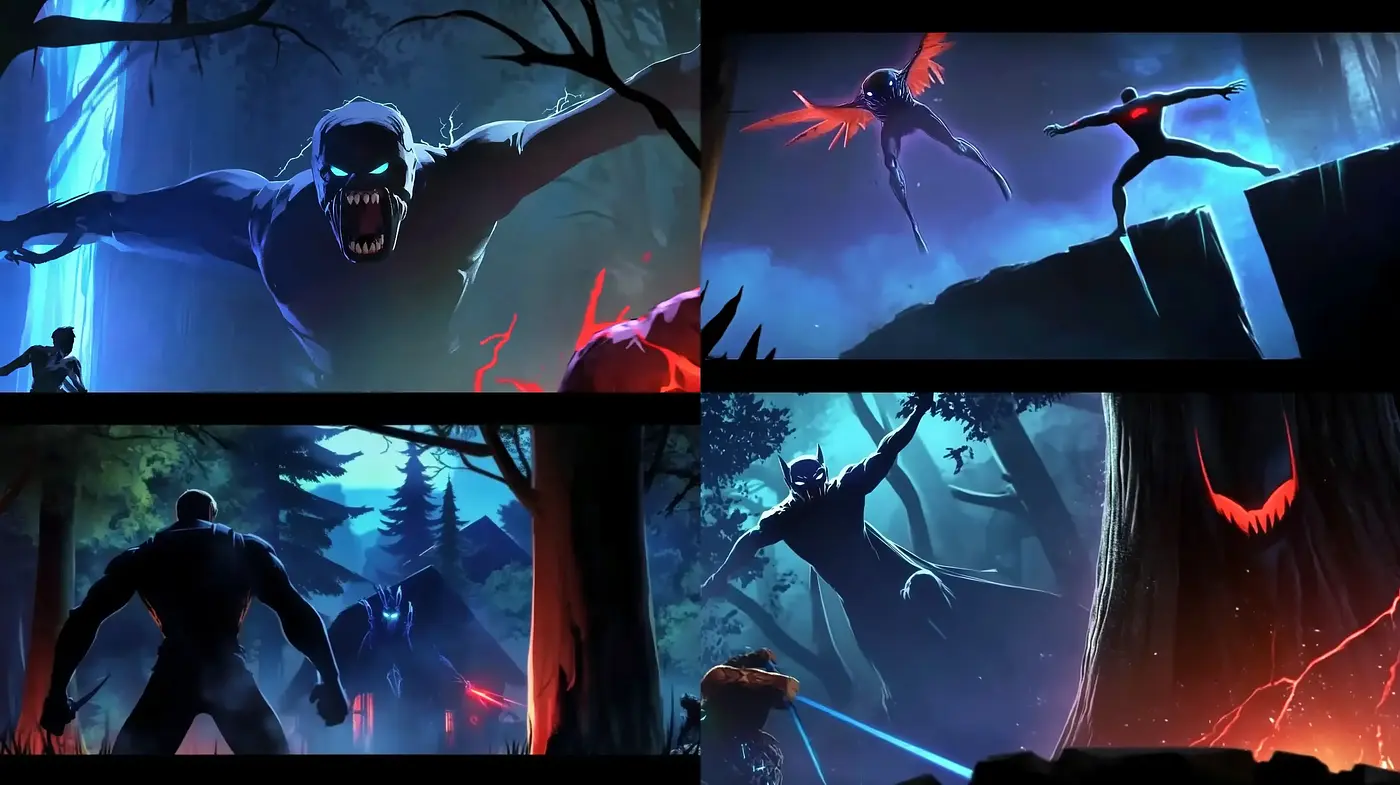 Eerie Nocturnal Saga: A Fusion of Digital Gothic and Comic Artistry - Midjourney sref style