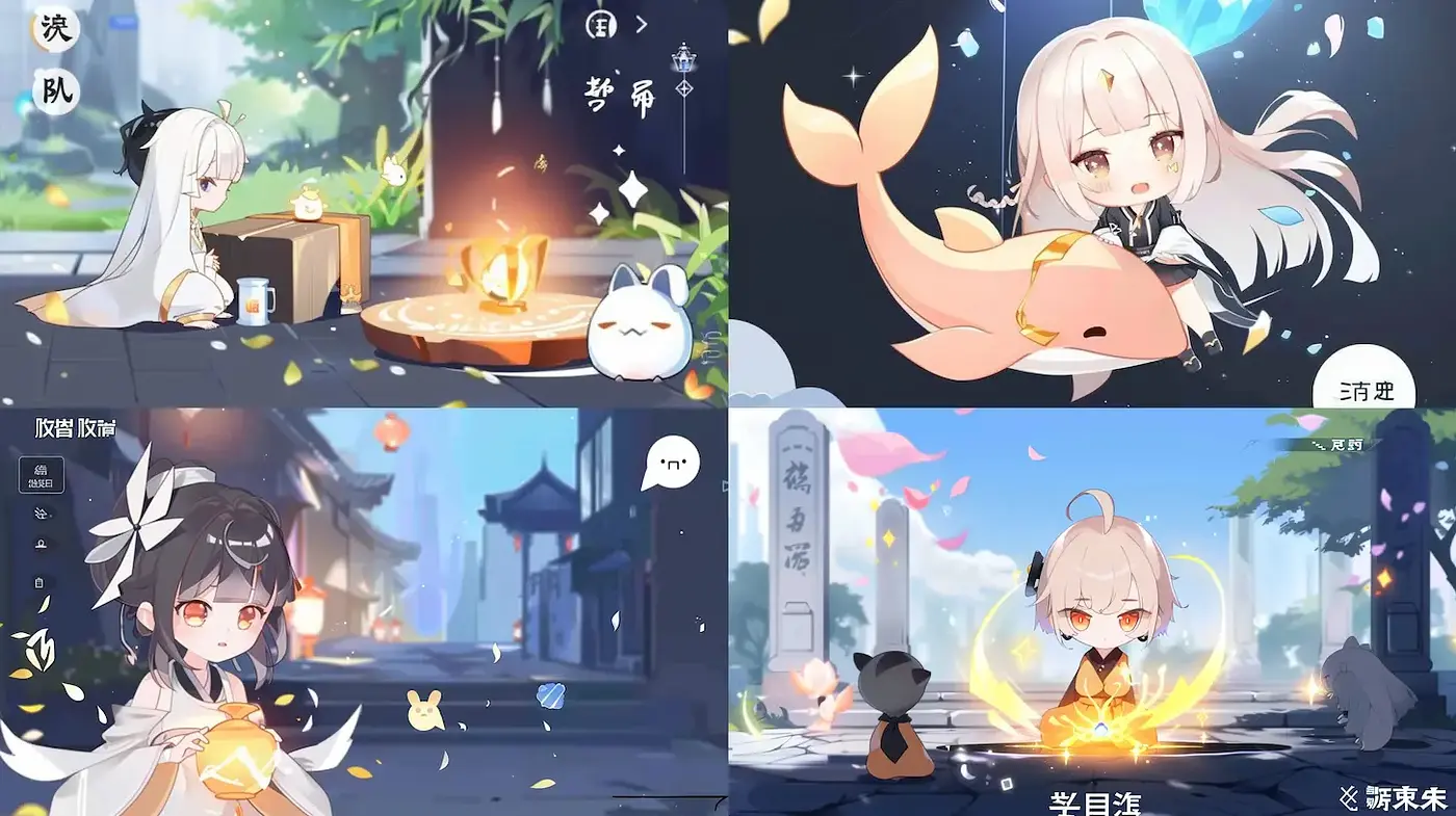 whimsical and enchanting anime-inspired illustrations with vibrant character designs - Midjourney sref style