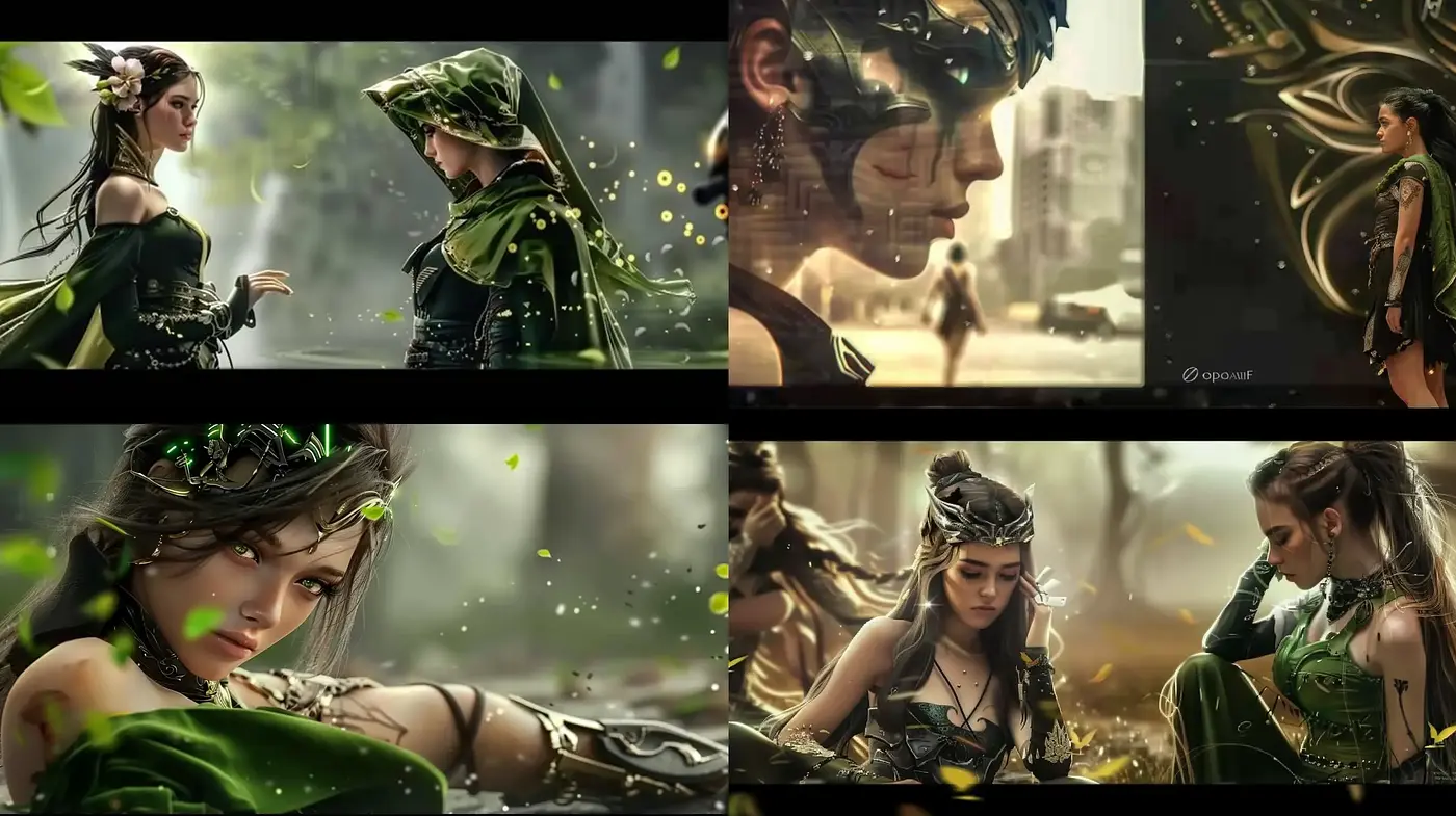Ethereal Fantasy Realism with Lush Green Overtones - Midjourney sref style