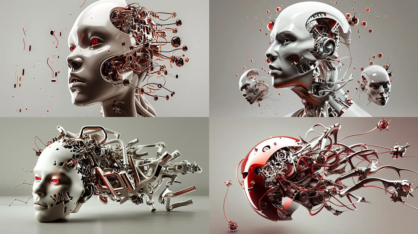 Mechanized Synapse: A Fusion of Organic and Technological Aesthetics - Midjourney sref style