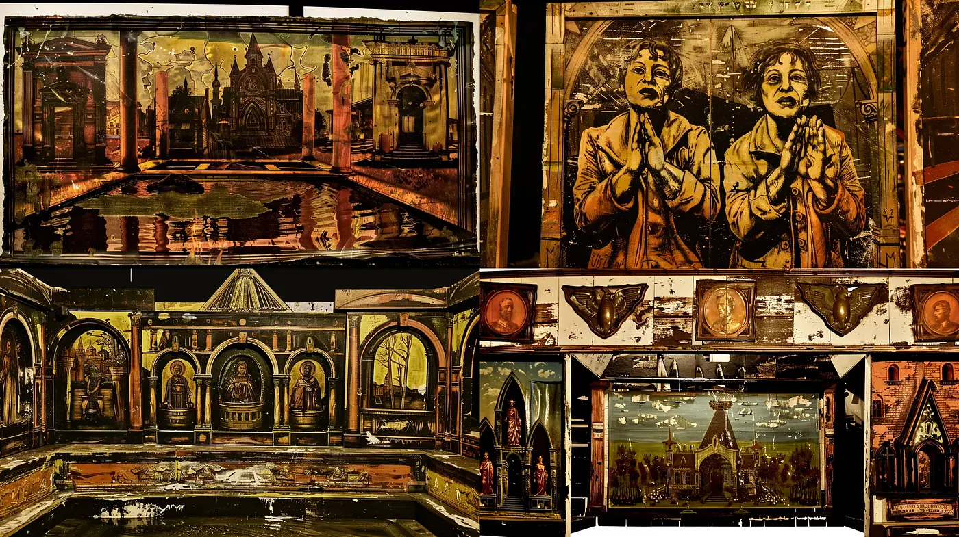 Ethereal Neo-Gothic Dreamscape Renderings - Midjourney sref style