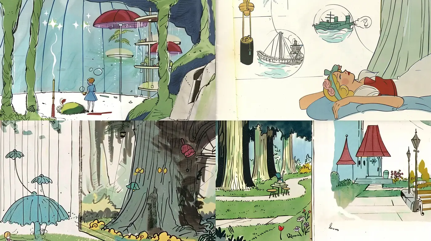 Whimsical Storybook Illustration Style - Midjourney sref style