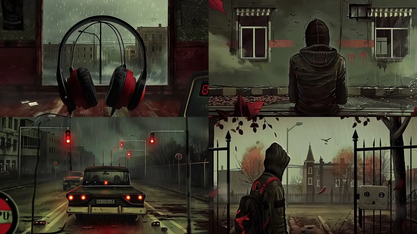 Dystopian Urban Landscapes with a Melancholic Vibe - Midjourney sref style
