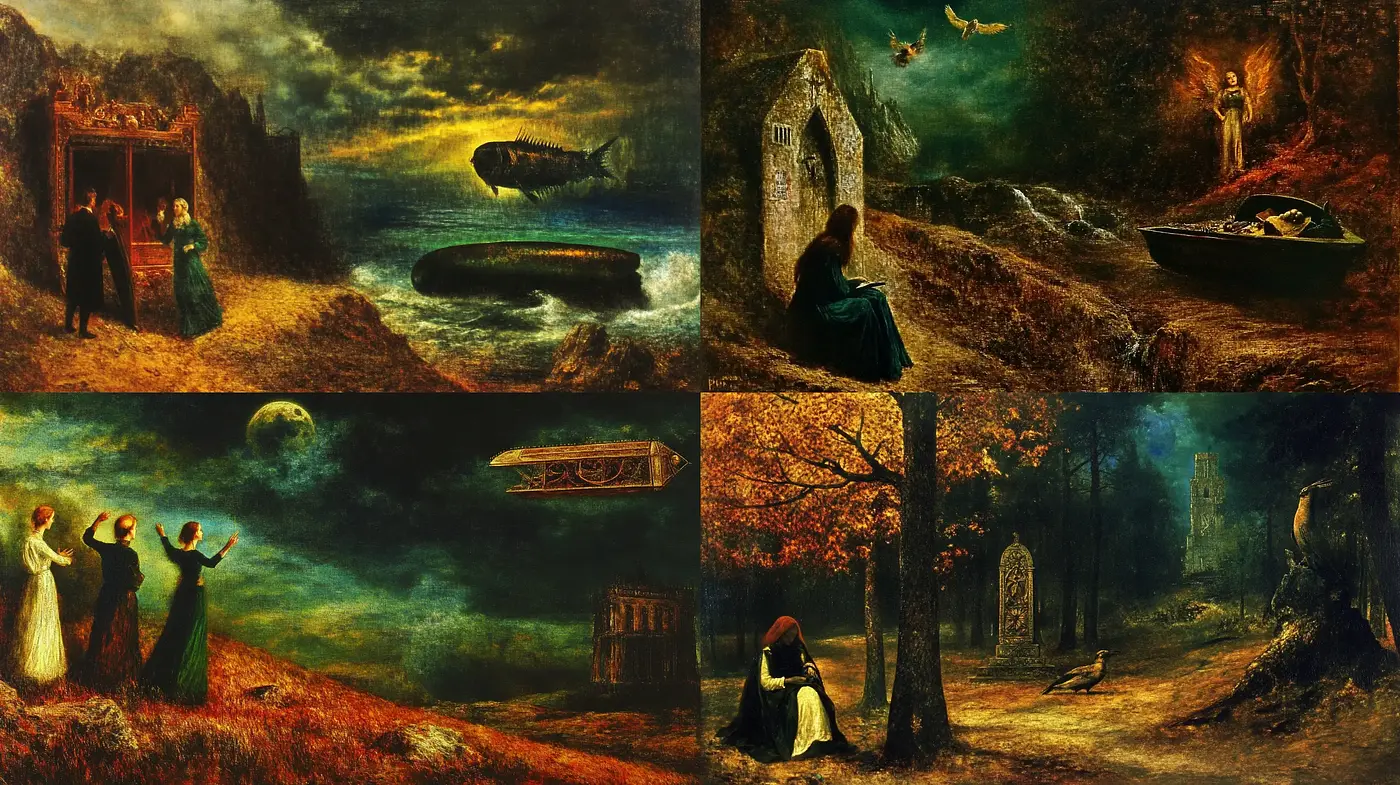 Ethereal Dreamscape: A Homage to the Mystique of Romanticism - Midjourney sref style