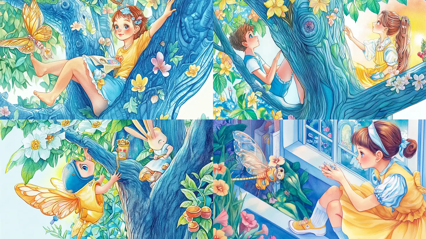 Enchanted Spring Garden: A Whimsical Watercolor World - Midjourney sref style