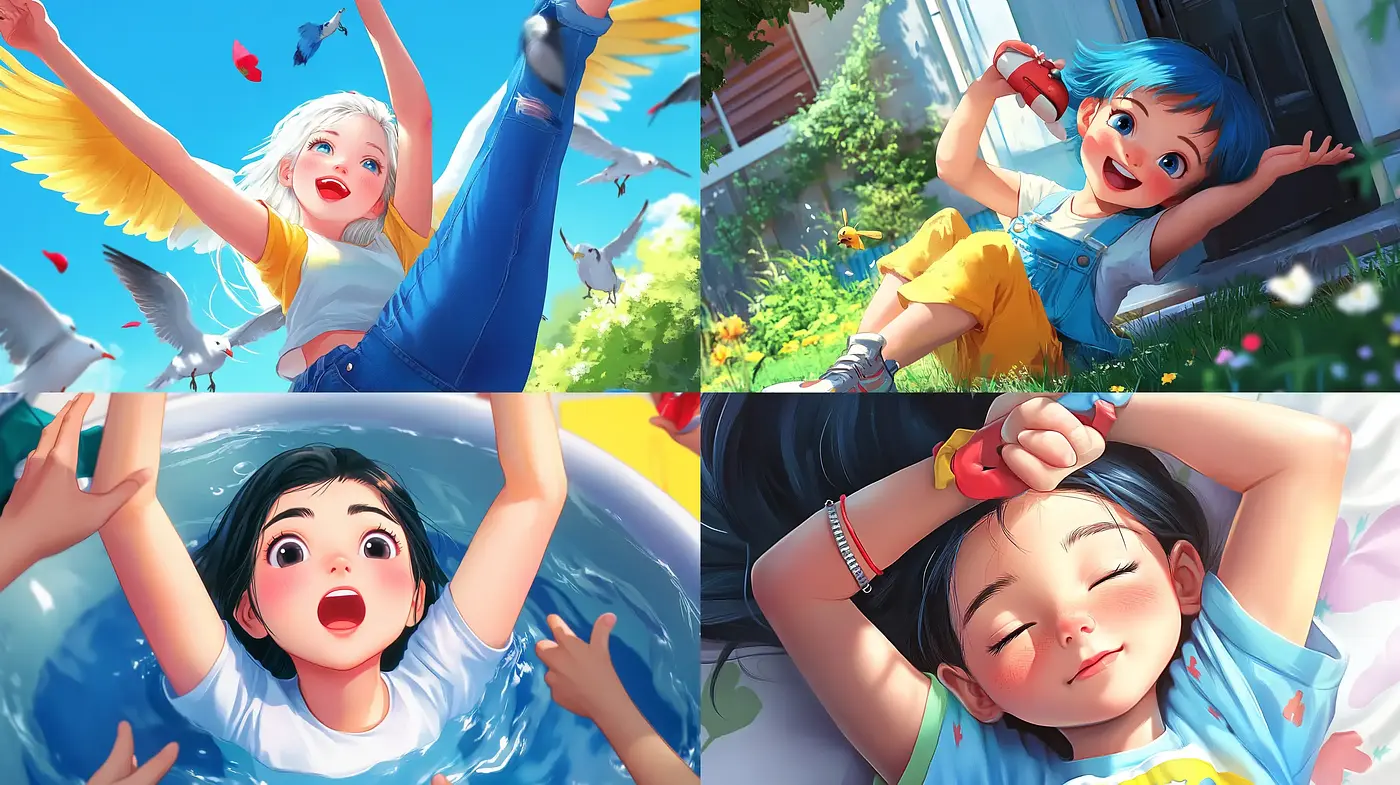 Vibrant and Joyful Animation-Inspired Illustrations - Midjourney sref style