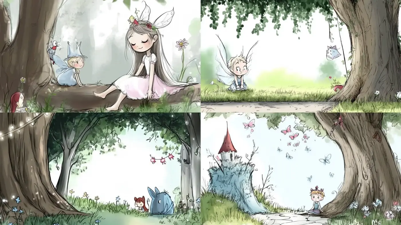 Whimsical Storybook Enchantment - Midjourney sref style