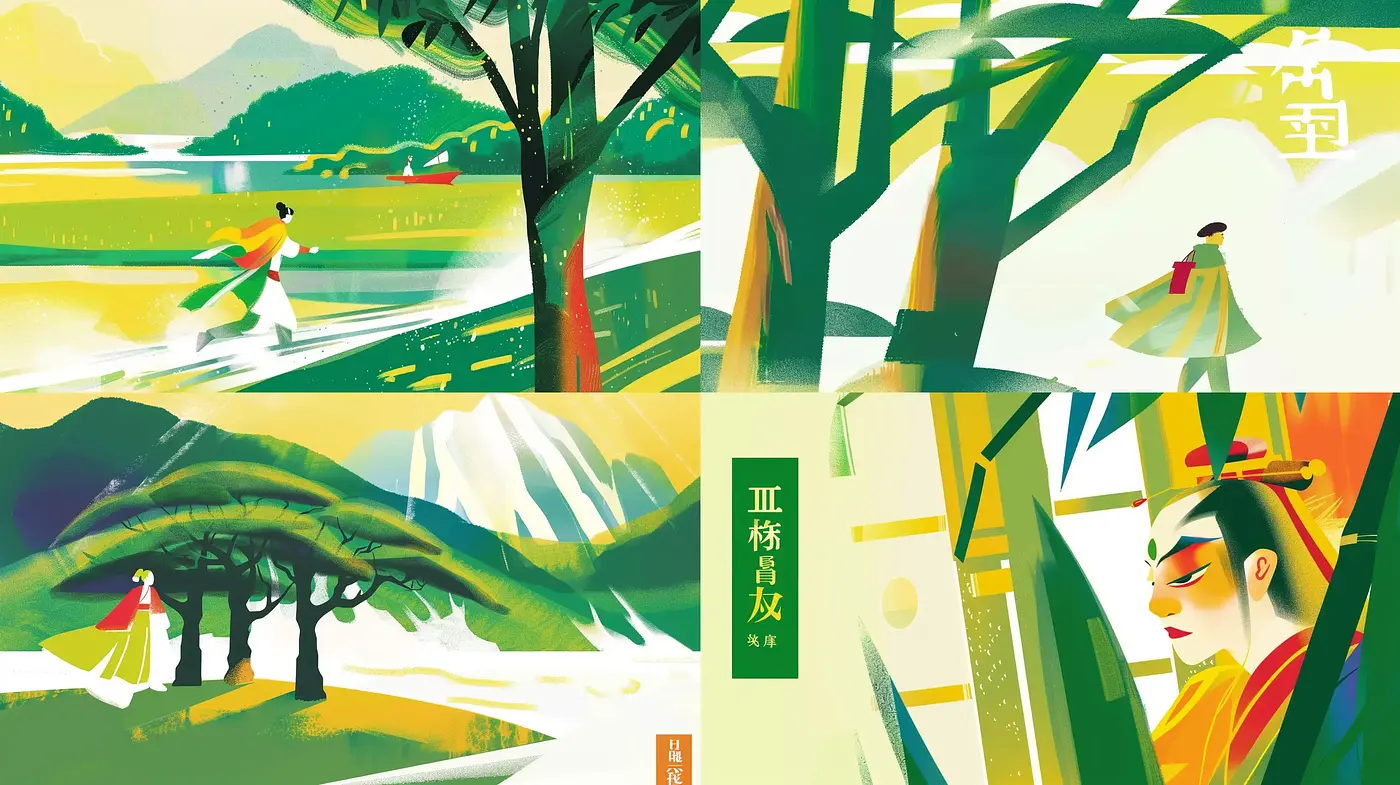 Harmonious Synthesis of Traditional Eastern Aesthetics with a Modern Vibrance - Midjourney sref style