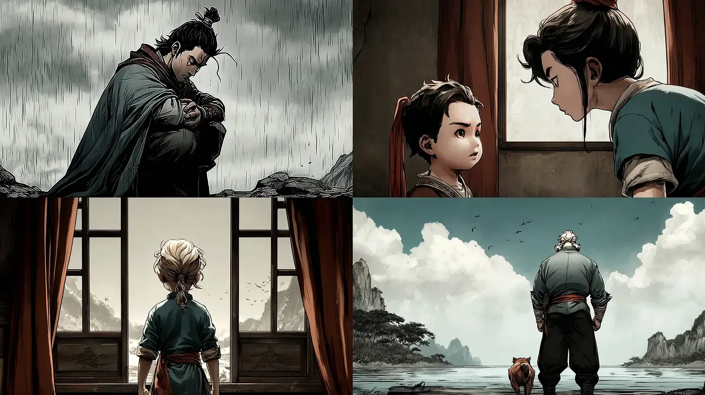 Dynamic and Expressive Illustrations with a Narrative Depth - Midjourney sref style