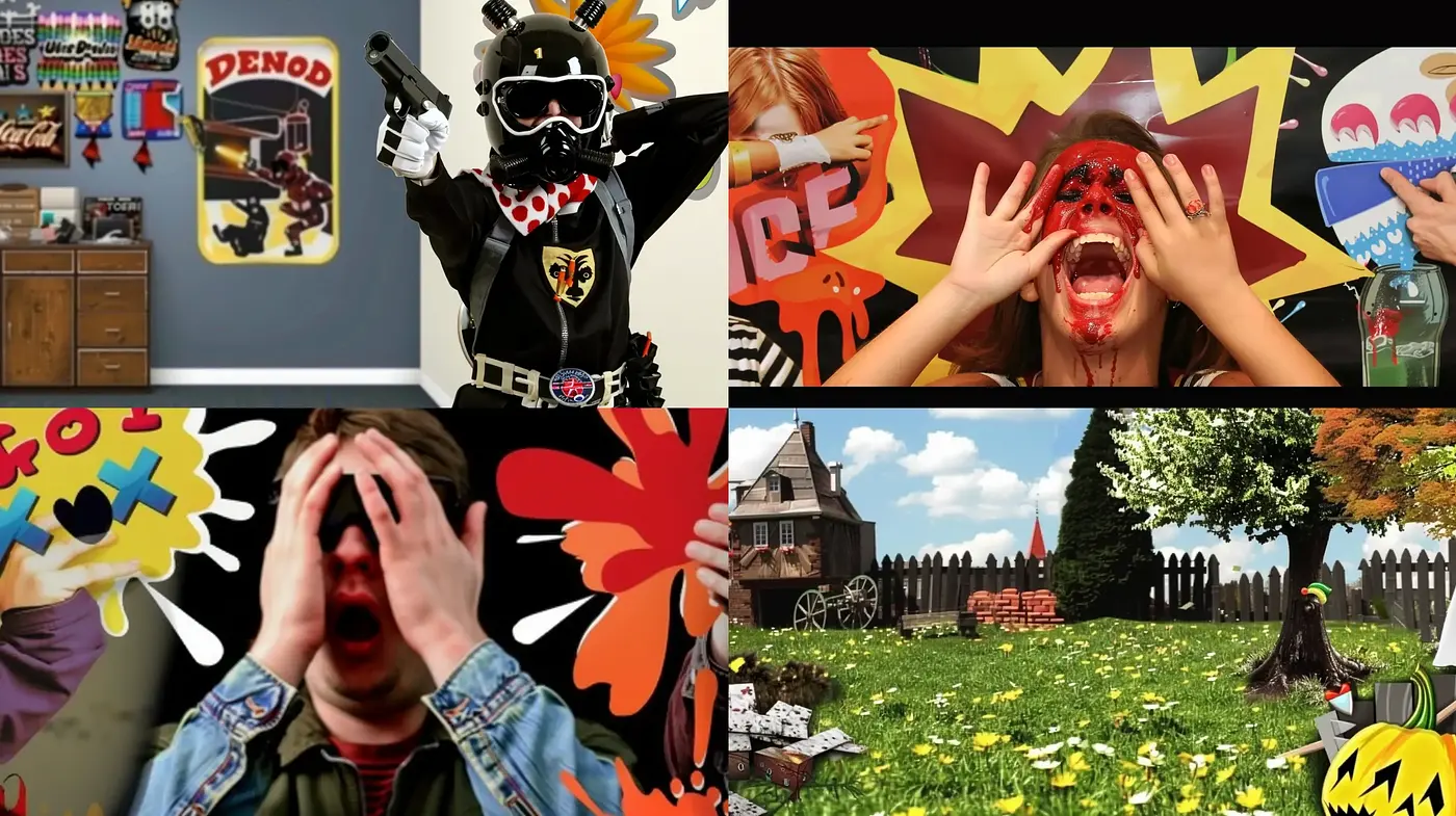 Eclectic Pop Art Fusion with a Whimsical Twist - Midjourney sref style