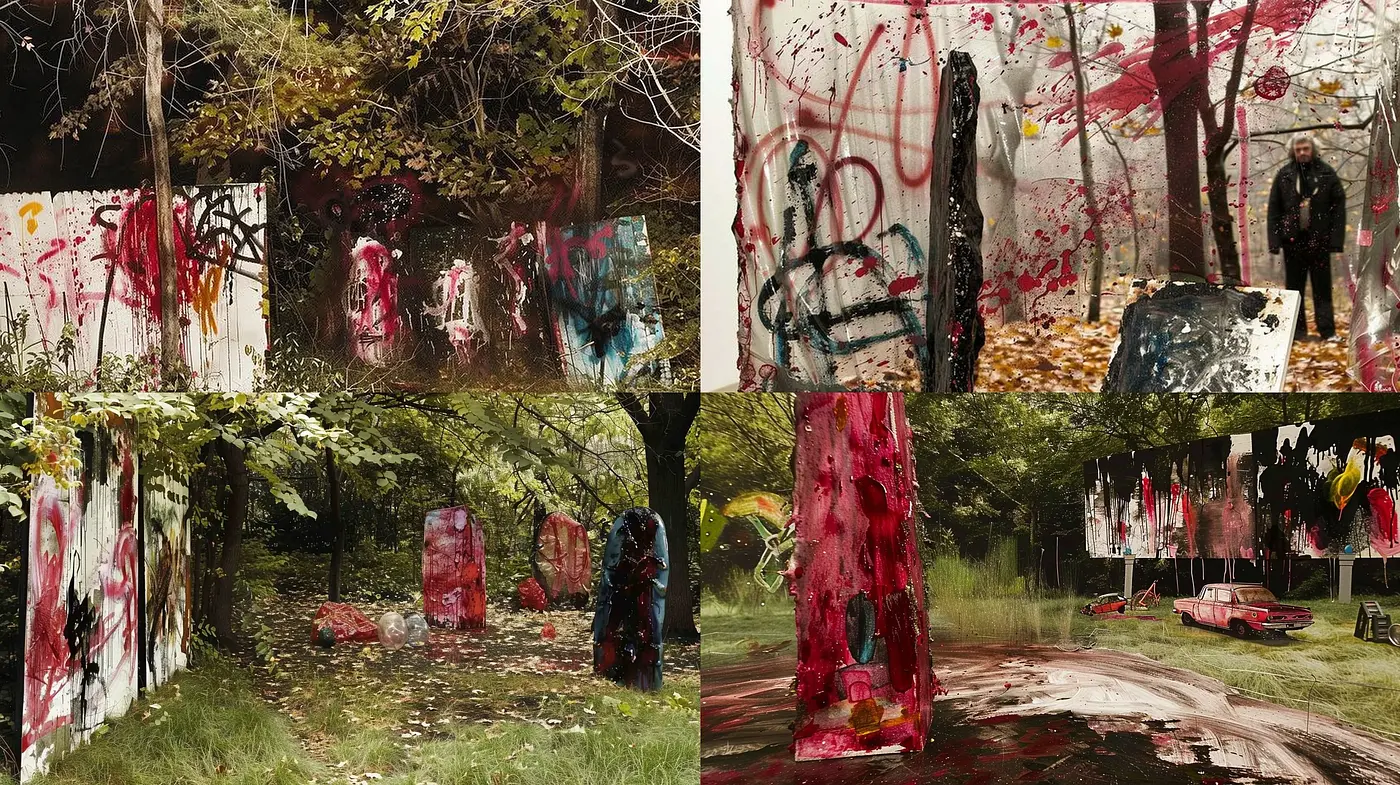 Autumnal Hues and Gritty Textures: A Fusion of Natural Decay and Urban Art - Midjourney sref style