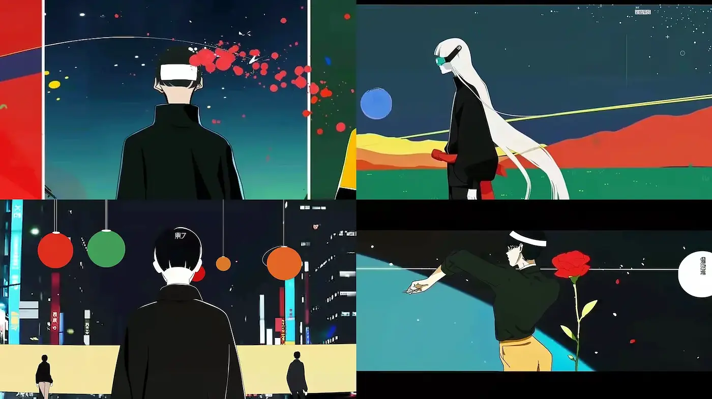 Futuristic Neon Aesthetic with Minimalist Influences - Midjourney sref style