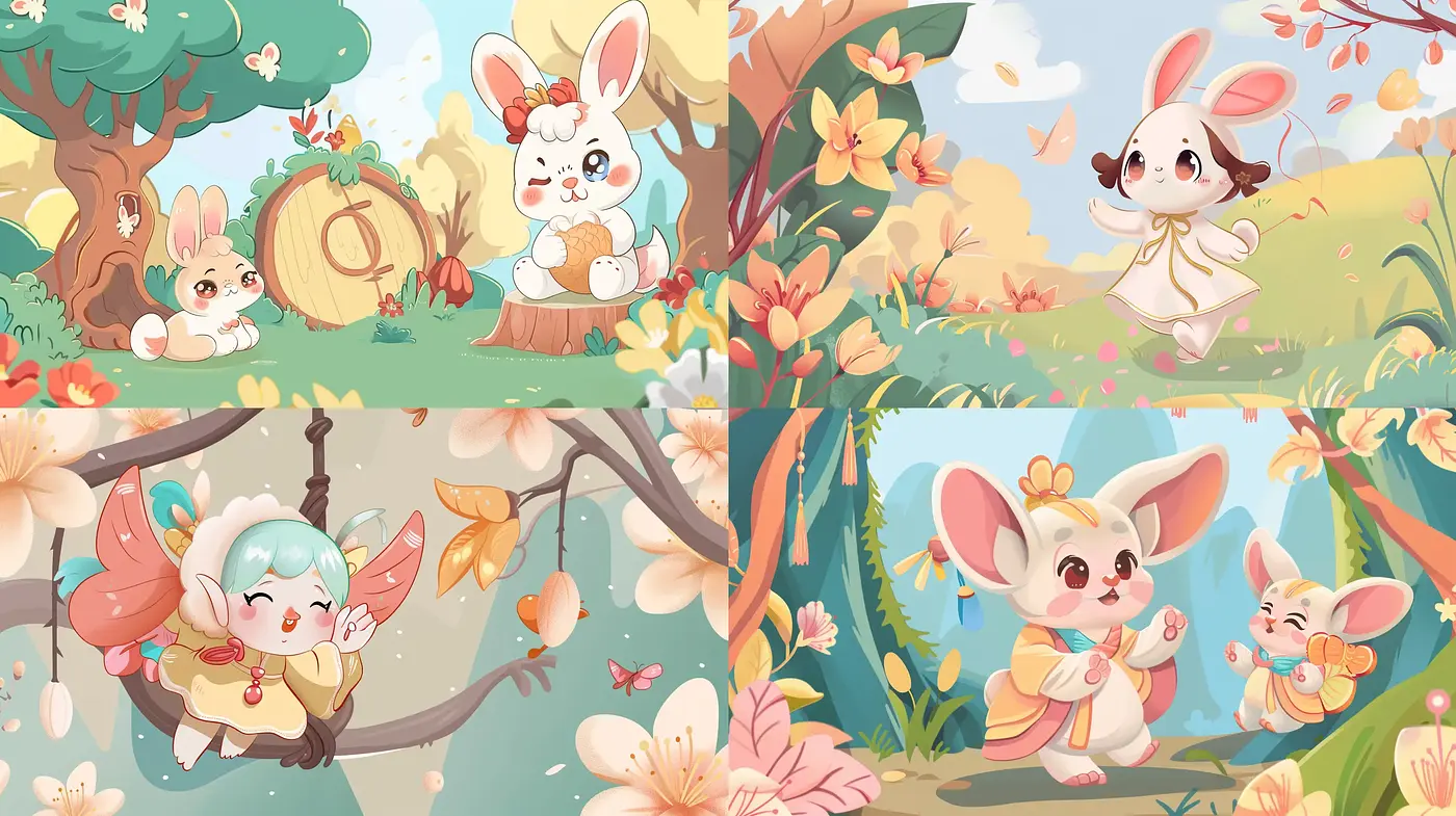 Enchanted Pastel Woodland Fantasy - Midjourney sref style